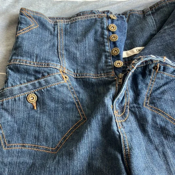 DKNY High Waisted Jean Shorts - Picture 5 of 7